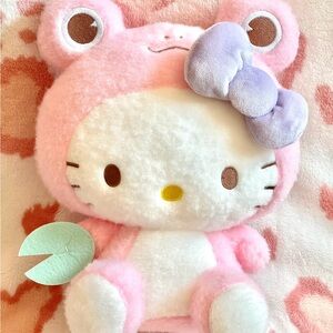 Hello Kitty Froggy Plushie! (12-13inch) - Pink
